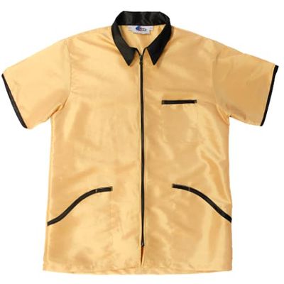 Barber Jacket for Men, Barber Vest, Barber Uniform, Barber Apparer (XX-LARGE, GOLD)