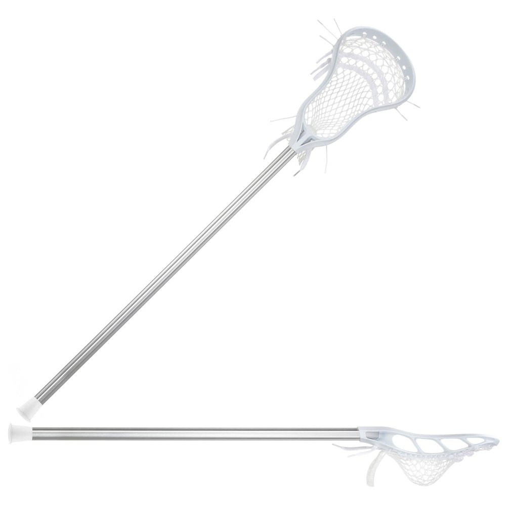 StringKing Boy's Starter Attack - Complete Lacrosse Stick (White/Silver)