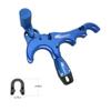 xxiaojun Compound Bow Aid Releaser and D Loop RopeAdjustable Can Rotate 360 Thumb Release Bow Aluminum Alloy AidsArchery Release Aids (4 Fingers - Bow Release -Blue) view 3
