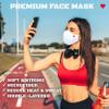 Arcarius Breathable Sports Face Mask Lightweight Moisture Wicking Gym & Travel Essential Adjustable Reusable Adaptive Fit (White with Red Heart, 1-Pack) view 2