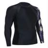 ADOREISM Men's Splice Compression Long Sleeve Rash Guard Surf Swim Shirt UV Sun Protection UPF 50+ (Foliage,XL) view 2