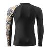 ADOREISM Men's Splice Compression Long Sleeve Rash Guard Surf Swim Shirt UV Sun Protection UPF 50+ (Split,S) view 4