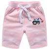 EISHOW 2-Pack Baby Boys Girls Shorts Cartoon Car Funny Print Short Pants Soft Cotton Shorts Clothes with Drawstring Pockets (Pink,7-8Y,7 Years,8 Years) view 1