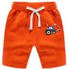 EISHOW 2-Pack Baby Boys Girls Shorts Cartoon Car Funny Print Short Pants Soft Cotton Shorts Clothes with Drawstring Pockets (Orange,6-7Y,6 Years,7 Years) view 1