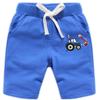 EISHOW 2-Pack Baby Boys Girls Shorts Cartoon Car Funny Print Short Pants Soft Cotton Shorts Clothes with Drawstring Pockets (Color Blue,5-6Y,5 Years,6 Years) view 1