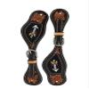 Showman Beaded Arrow Design Argentina Leather Headstall & Breast Collar Set, Average Full Size Horse view 3