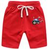 2-Pack Baby Boys Girls Shorts Cartoon Car Funny Print Short Pants Soft Cotton Shorts Clothes with Drawstring Pockets (Red,6-7Y,6 Years,7 Years) view 1