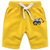EISHOW 2-Pack Baby Boys Girls Shorts Cartoon Car Funny Print Short Pants Soft Cotton Shorts Clothes with Drawstring Pockets (Yellow,4-5Y,4 Years,5 Years) view 1