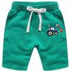 EISHOW 2-Pack Baby Boys Girls Shorts Cartoon Car Funny Print Short Pants Soft Cotton Shorts Clothes with Drawstring Pockets (Light Green,3-4Y,3 Years,4 Years) view 1