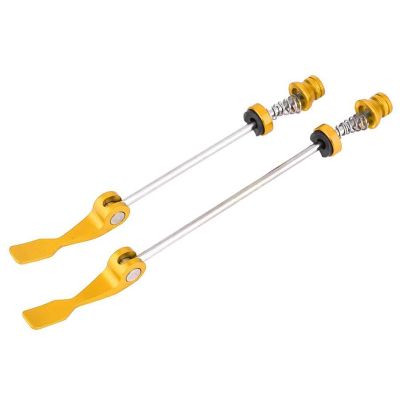 SJHY Bicycle Accessories 1 Pair Bicycle Quick Release Lever Steel+Aluminum Alloy Security Skewers Quick Release Lever Universal Suitable for Most Bike Bike Parts (Color : Yellow)
