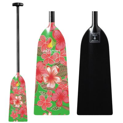 Z&J SPORT Dragon Boat Paddle Full Carbon Fiber with T Handle, IDBF Approved Paddle with Graphics for Dragon Boat(MJ378,48")