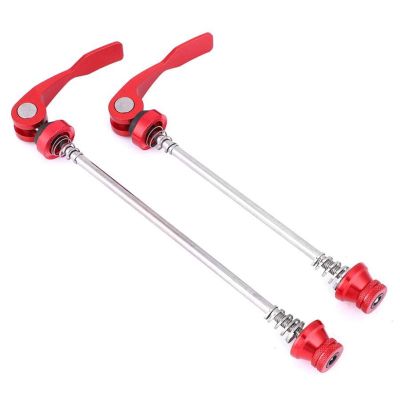 SJHY Bicycle Accessories 1 Pair Bicycle Quick Release Lever Steel+Aluminum Alloy Security Skewers Quick Release Lever Universal Suitable for Most Bike Bike Parts (Color : Red)