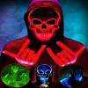 Sumind Halloween LED Mask Scary LED Skeleton Hacker Glow in the Dark Mask for Halloween Costume Party(Red) view 1