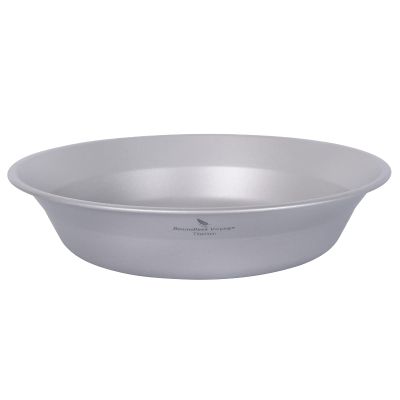 iBasingo Titanium Camping Bowl 174mm Deep Ultralight Backcountry Dining Bowl for Backpackers | 67g Fireproof Cookware | Boil Water Directly Over Flame (174x130x37mm) Ti1112T