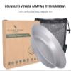 iBasingo Titanium Camping Bowl 174mm Deep Ultralight Backcountry Dining Bowl for Backpackers | 67g Fireproof Cookware | Boil Water Directly Over Flame (174x130x37mm) Ti1112T view 3