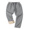 FASKUNOIE Men's Sherpa Lined Pants Warm Fleece Winter Cotton Sweatpants with Zipper Pockets view 1