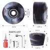 Nezylaf 8 Pack 32 x 58, 82A Quad Roller Skate Wheels with Bearing Installed and 2 Toe Stoppers for Double Row Skating,Replacment Accessories Suitable for Outdoor or Indoor view 2