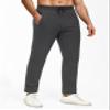 FASKUNOIE Men's Joggers Sherpa Fleece Linedd Pants Casual Slim Fit Trousers with Pockets Gray view 3