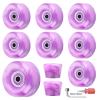 Nezylaf 8 Pack 32 x 58, 82A Quad Roller Skate Wheels with Bearing Installed and 2 Toe Stoppers for Double Row Skating,Replacment Accessories Suitable for Outdoor or Indoor view 1