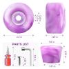 Nezylaf 8 Pack 32 x 58, 82A Quad Roller Skate Wheels with Bearing Installed and 2 Toe Stoppers for Double Row Skating,Replacment Accessories Suitable for Outdoor or Indoor view 2