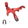 xxiaojun Compound Bow Aid Releaser and D Loop RopeAdjustable Can Rotate 360 Thumb Release Bow Aluminum Alloy AidsArchery Release Aids (4 Fingers - Bow Release -Red) view 3