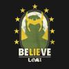 Fifth Sun Loki (TV Show) Green and Gold Girl's Solid Crew Tee, Black, Medium view 2