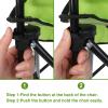 KABOER Kids Outdoor Folding Lawn and Camping Chair with Cup Holder and Carrying Bag, Children's Camping Chairs for Outdoor Beach Travel (Green Dinosaur) view 4