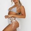 KnniMorning TEES Women's Sheer Mesh Mini Skirts See-Through High Waist Solid Skater Skirt Beach Cover-ups (Split White, S) view 4