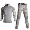 HARGLESMAN Mens Combat Airsoft BDU Uniform Sets with Pads Quick Dry Military Tactical Shirt and Pants Practical Painball Work Shooting Hiking Fishing Hunting Safety Outdoor Clothing Jungle L view 1