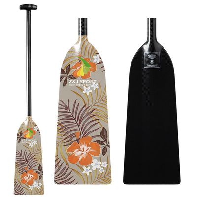 Z&J SPORT Dragon Boat Paddle Full Carbon Fiber with T Handle, IDBF Approved Paddle with Graphics for Dragon Boat(YW132,52")