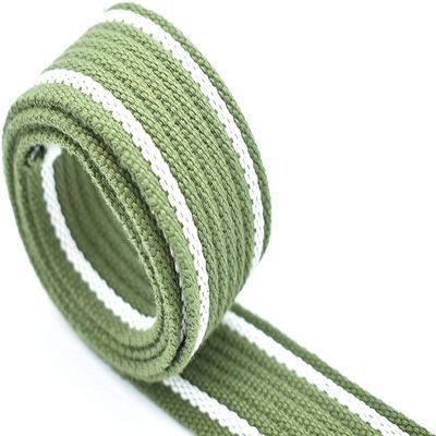 1.5'' Striped Webbing Soft Webbing Knit Tape Cotton Webbing Ribbon Trim 38mm Width Cotton Webbing for Dog Collar Bag Strap (2yards) (3 Yards)