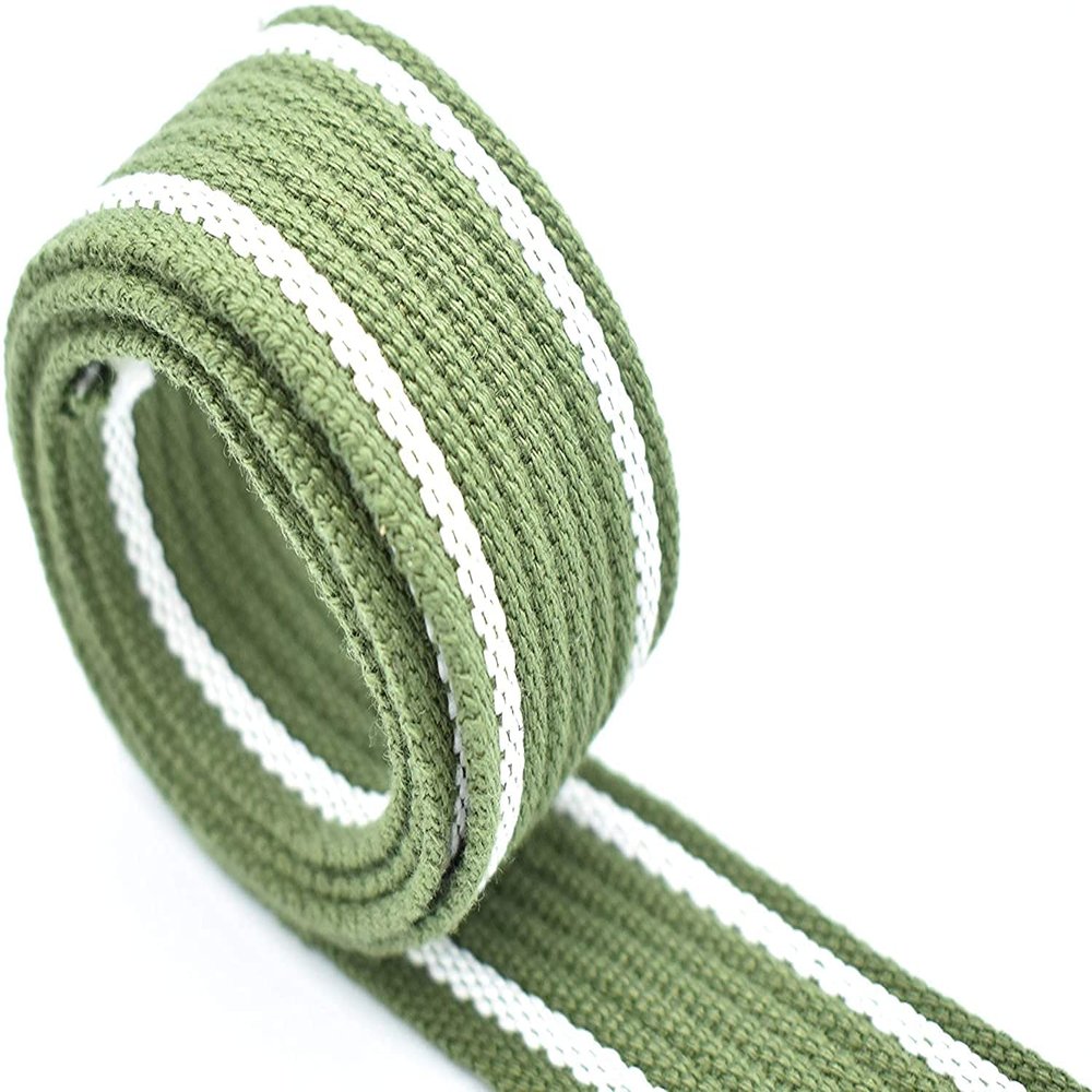 1.5'' Striped Webbing Soft Webbing Knit Tape Cotton Webbing Ribbon Trim 38mm Width Cotton Webbing for Dog Collar Bag Strap (2yards) (3 Yards)