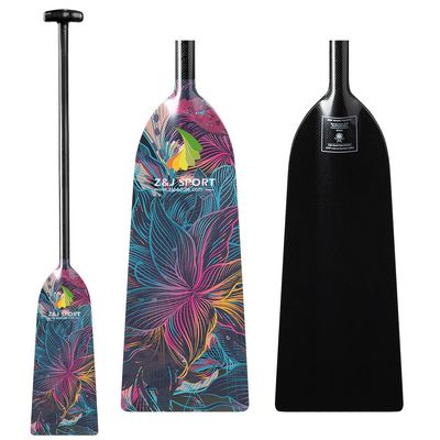 Z&J SPORT Dragon Boat Paddle Full Carbon Fiber with T Handle, IDBF Approved Paddle with Graphics for Dragon Boat(HJ09,49")