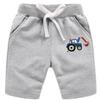 EISHOW 2-Pack Baby Boys Girls Shorts Cartoon Car Funny Print Short Pants Soft Cotton Shorts Clothes with Drawstring Pockets (Gray,18-24 Months,18 Months,24 Months) view 1