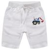 EISHOW 2-Pack Baby Boys Girls Shorts Cartoon Car Funny Print Short Pants Soft Cotton Shorts Clothes with Drawstring Pockets (White,3-4Y,3 Years,4 Years) view 1