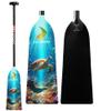 Z&J SPORT Dragon Boat Paddle Full Carbon Fiber with T Handle, IDBF Approved Paddle with Graphics for Dragon Boat (PH13,44") view 1