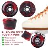Nezylaf 8 Pack 32 x 58, 82A Quad Roller Skate Wheels with Bearing Installed and 2 Toe Stoppers for Double Row Skating,Replacment Accessories Suitable for Outdoor or Indoor view 4