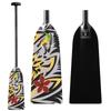 Z&J SPORT Dragon Boat Paddle Full Carbon Fiber with T Handle, IDBF Approved Paddle with Graphics for Dragon Boat(BA251,47")