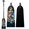 Z&J SPORT Dragon Boat Paddle Full Carbon Fiber with T Handle, IDBF Approved Paddle with Graphics for Dragon Boat (OV08,52")