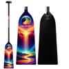 Z&J SPORT Dragon Boat Paddle Full Carbon Fiber with T Handle, IDBF Approved Paddle with Graphics for Dragon Boat (PL14,44")