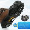 Ice Cleats for Shoes and Boots, Non Slip Ice Shoes Grippers 28 Studs Snow Cleats Crampons for Women Men Ice & Snow Cleats with Adjustable Straps for Winter Hiking Walking Ice Fishing view 2