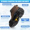 Ice Cleats for Shoes and Boots, Non Slip Ice Shoes Grippers 28 Studs Snow Cleats Crampons for Women Men Ice & Snow Cleats with Adjustable Straps for Winter Hiking Walking Ice Fishing view 3