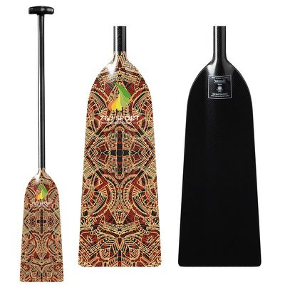 Z&J SPORT Dragon Boat Paddle Full Carbon Fiber with T Handle, IDBF Approved Paddle with Graphics for Dragon Boat(HJ07,49")