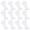 Auranso 12 Pairs Kid Breathable Athletic Ankle Socks Boys Girls Cotton Low Cut Socks White 9-12 Years view 1