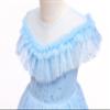 Weileenice Light Blue Flower Girl Dress Sparkle Tulle Little Girls Wedding Bridesmaid Party Pageant Gown Ceremony Birthday Princess Formal Ball Gown Kids Graduation Photo Shoot Tutu Dresses 3 4 view 3