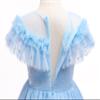 Weileenice Light Blue Flower Girl Dress Sparkle Tulle Little Girls Wedding Bridesmaid Party Pageant Gown Ceremony Birthday Princess Formal Ball Gown Kids Graduation Photo Shoot Tutu Dresses 3 4 view 4