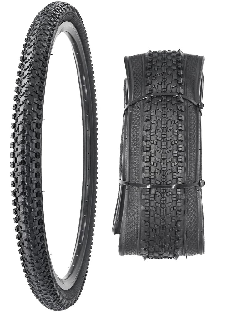 Bike Tire 24/26/27.5 x 1.95 27.5/29 X 2.125 Inch Folding Bead Replacement Bike Tire for Mountain Bike (24 x 1.95)
