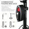 Bike Locks Heavy Duty Anti Theft Bicycle Lock Folding 4-Digit Level 6, Security Chain FoldyLock with Bracket, 2.8 FT Strong Foldable Lock view 3
