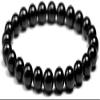 Jet Jet Natural Black Tourmaline 8mm Round Beads Stretch Gemstone Bracelet | Black Natural Stone Crystal Bracelet | Approx. 20g view 1