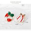 12pcs/set Christmas Brooches Santa Claus Hat gloves Bells Socks Donuts Enamel Collar Pin Badges Brooch Jewelry Gift view 2
